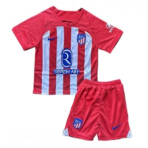 Atletico Madrid babykläder Hemmatröja barn 2023-24 Korta ärmar (+ Korta byxor)